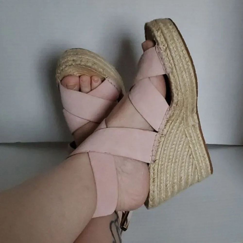 Kenneth Cole Espadrille Platform Wedges Sandals Heels New York Women's WOMAN 7.5